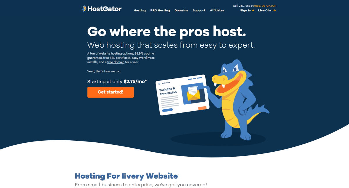 HostGator è un servizio di Hosting ottimo per WordPress o applicazioni custom