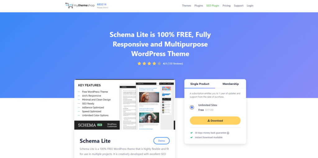 Schema Lite è uno dei migliori temi SEO per WordPress